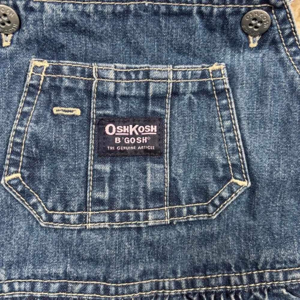 OshKosh B'gosh Kids Denim Overalls‎ Dress Classic Blue Jean Size 4